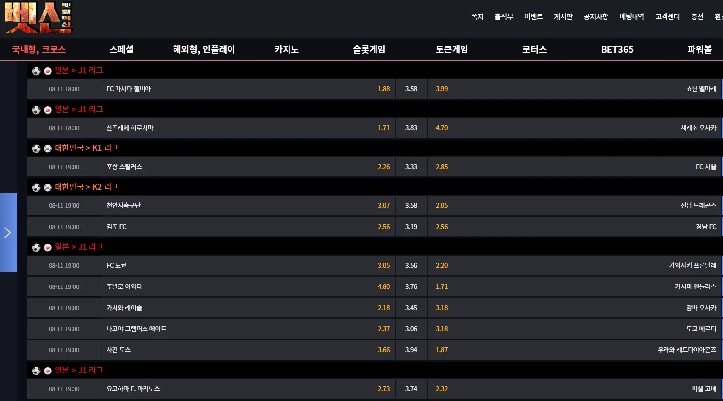 8월11일 배당들요